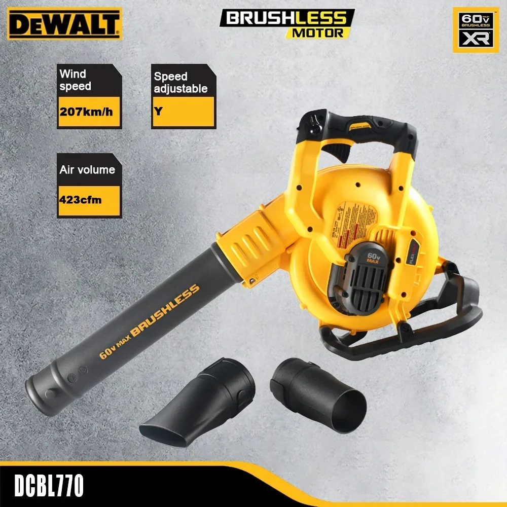 Dewalt DCBL770B Flexvolt 60v Wireless Blower Rechargeable Heavy Duty 57.5m/s Universal 54v Battery for Home and Garden Cleaning