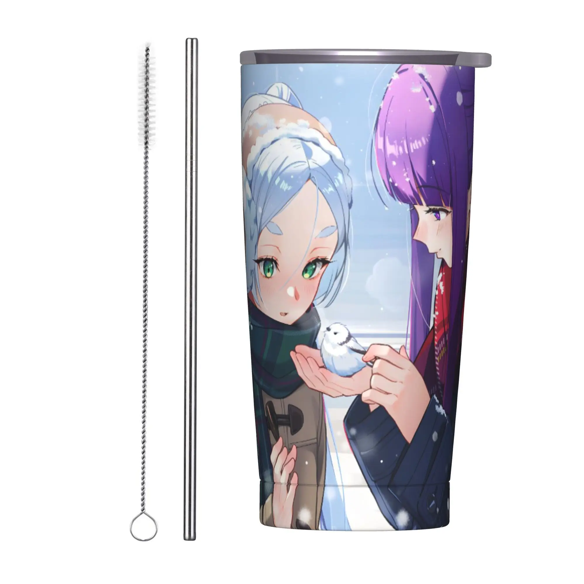 Frierens Beyond Journey's End Anime Tumbler Vacuum Insulated  Thermal Cup Vacuum Flask Double Wall Mugs Water Bottle