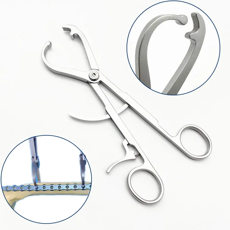 

Bone Holding Forceps Orthopedic Self-locking Serrated Jaw Soft Ratchet Fixed Pliers Stainless Steel Bone Surgical Instrument