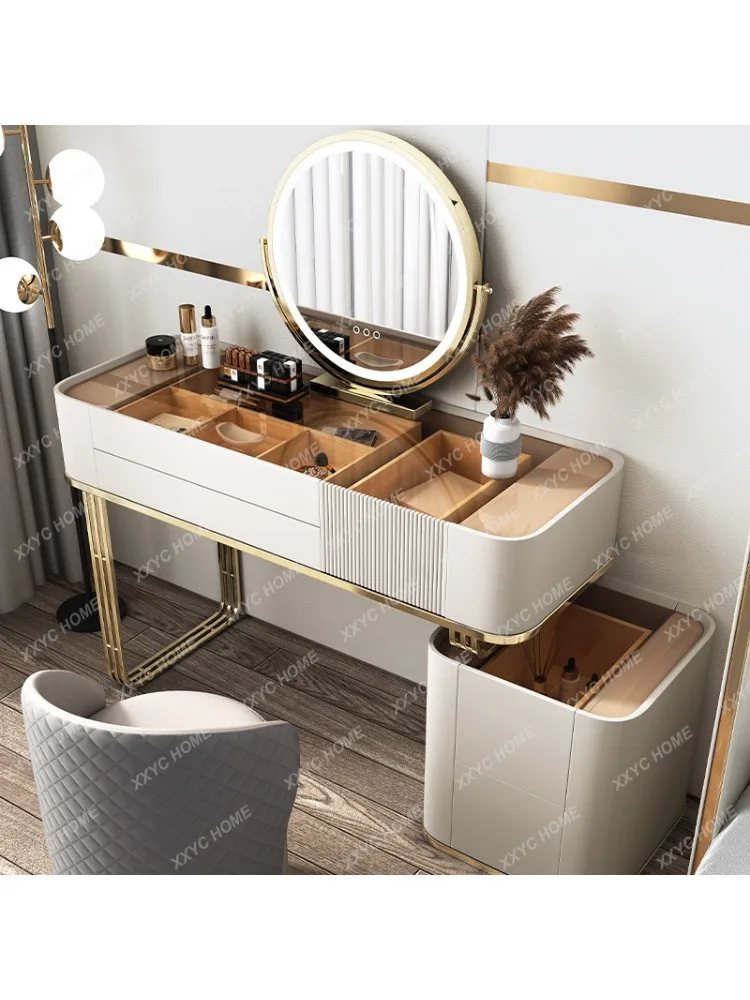 Dressing Table Bedside Table Storage Integrated Bedroom Dresser Large and Small Apartment Type Makeup Table