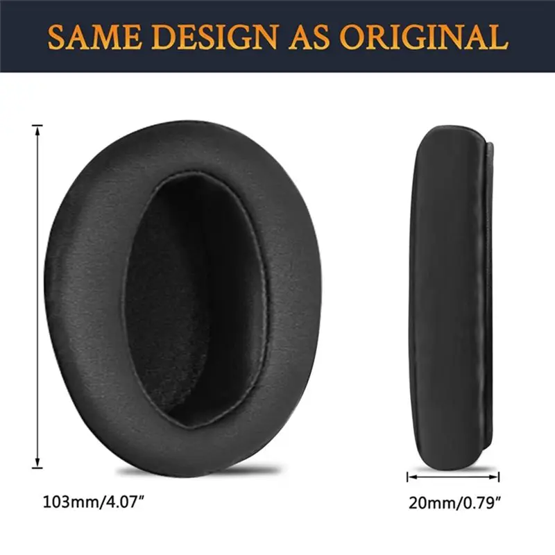 B86B 1Pair Ear Pads Cushion Replacement for Sony WH-CH700N MDR-ZX780 MDR-ZX770 Headphones Memory Foam Leather - view 3