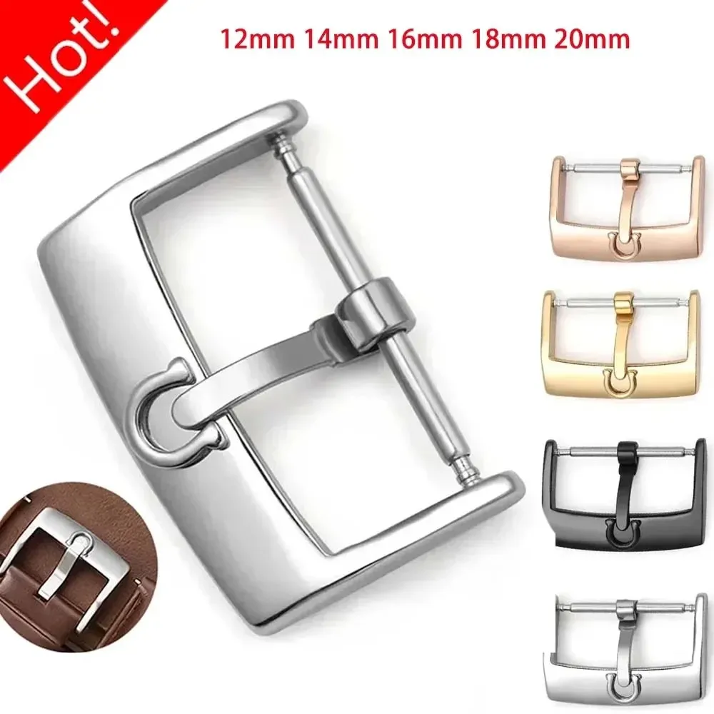 جديد الفولاذ المقاوم للصدأ مشبك ساعة مشبك ساعة اكسسوارات 12 14 مللي متر 16 مللي متر 18 مللي متر 20 مللي متر استبدال مشبك ل حزام ساعة اليد مع 2026