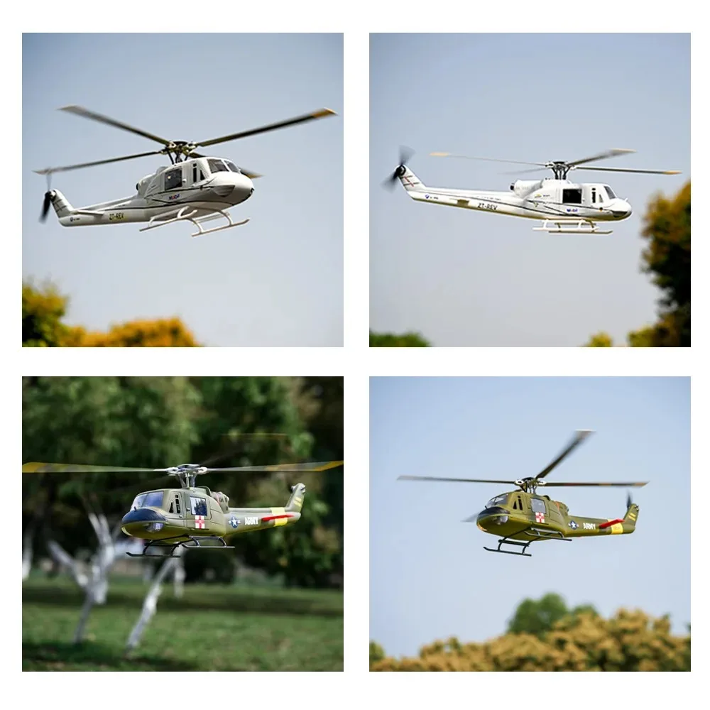 4블레이드 플라이윙 UH1 V4 RC 스케일 헬리콥터 ACE 플라이트 컨트롤 GPS 메탈 로터 470 클래스 6채널 RC 헬리콥터 UH1 휴이 헬리콥터