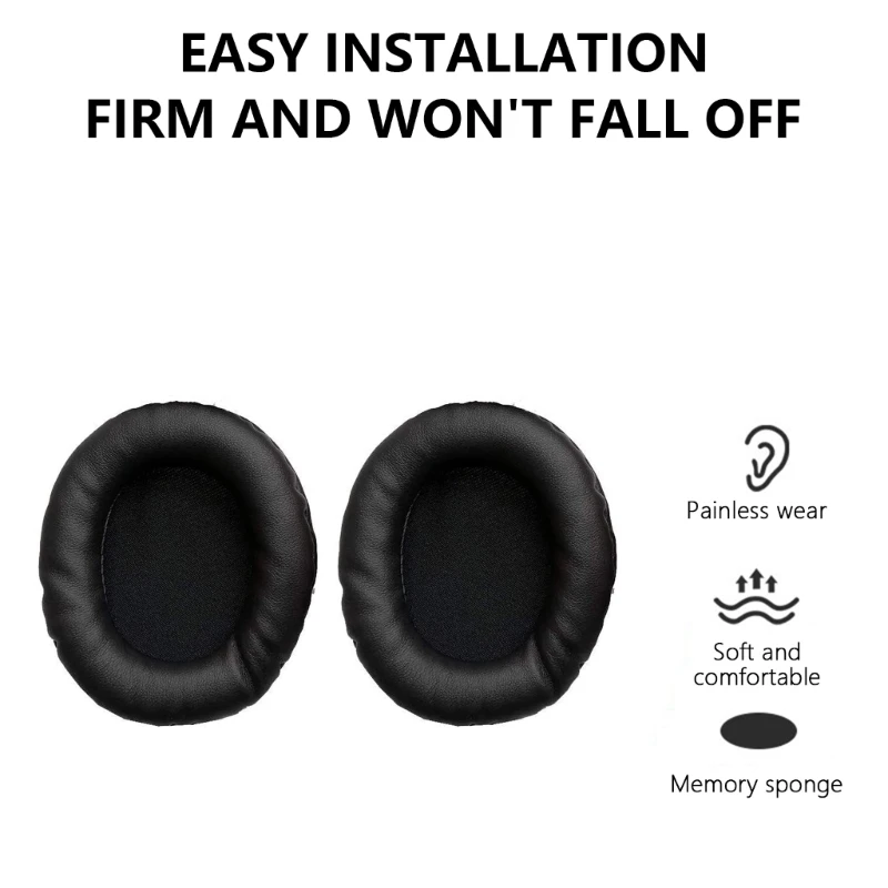 

Replacement Earpads Soft Sponge Ear Pad Comfortable Earmuffs for ATH-SR30BT Headphones Repair Accessory Dropship