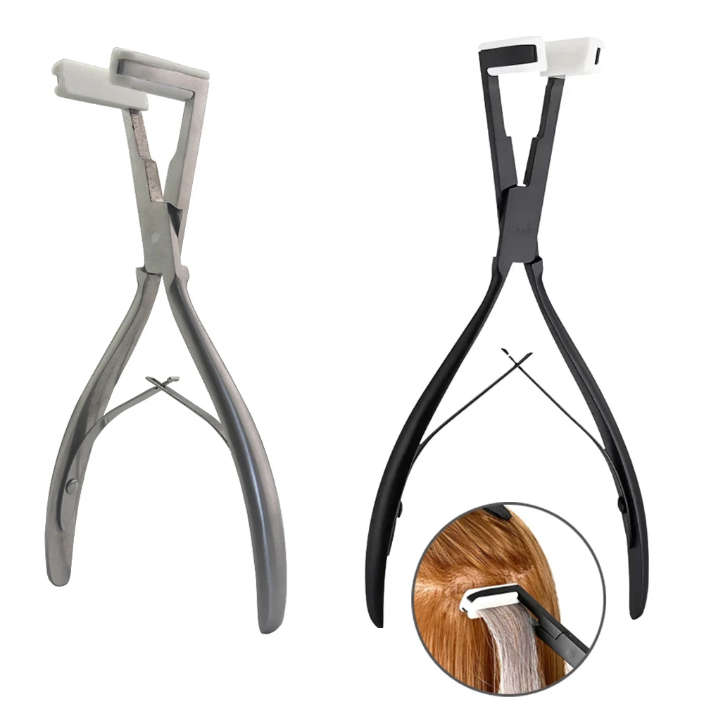 1 PC 7 inch Silver Stainless Steel Pliers for tape hair extension Tape Sealing Pliers Keratin Hair Extensions Tools