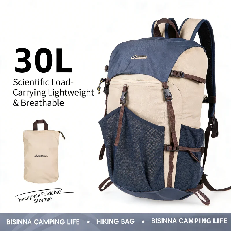 

30L Outdoor Lightweight Foldable Mountaineering Backpack Portable Waterproof Unisex Professional Travel Hiking Sports Bag