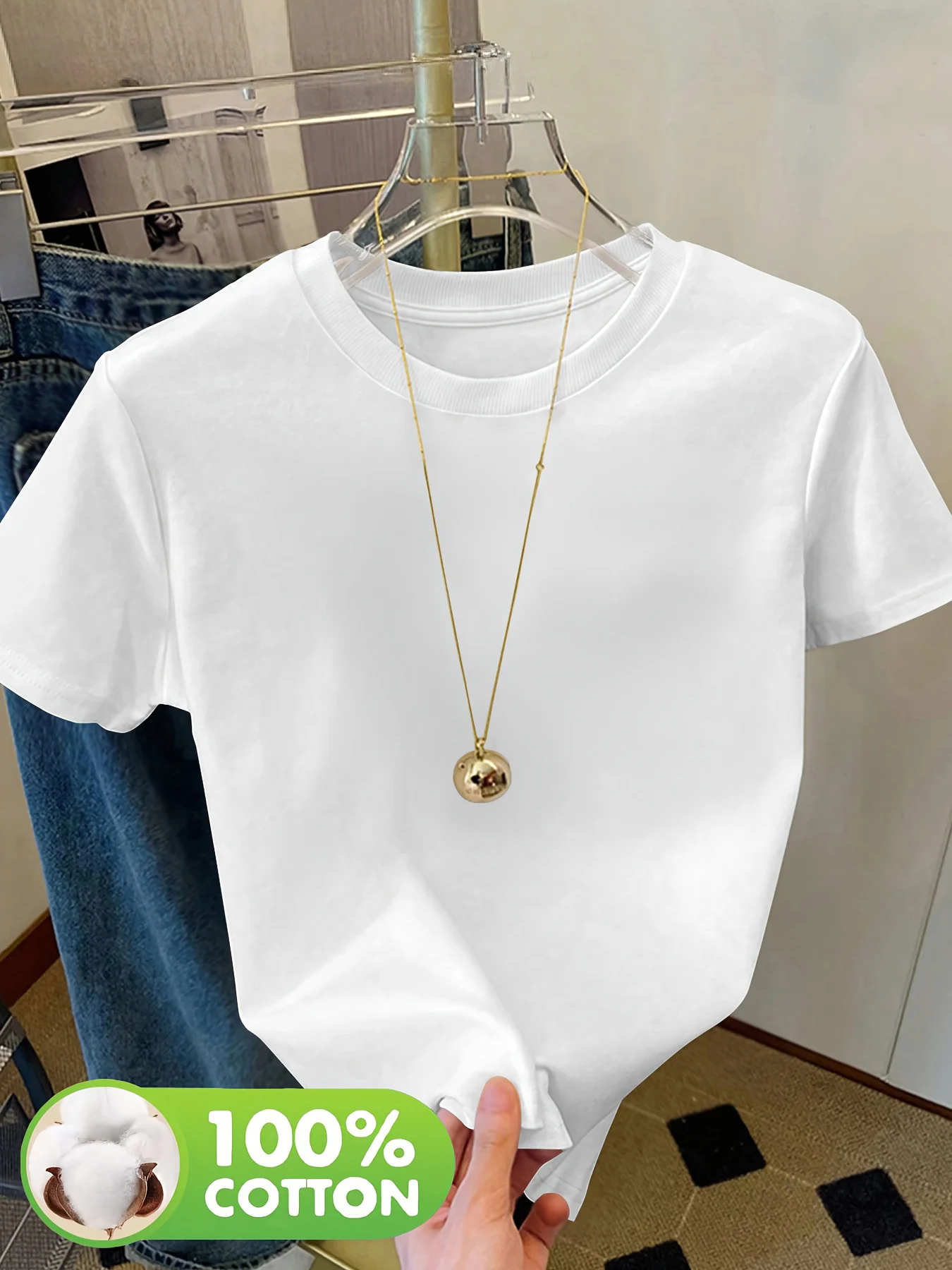 100% Cotton Summer Solid Color T Shirts O-Neck T-Shirt Soft Multicolor Sportswear Trendy Oversized Casual Tops For Women