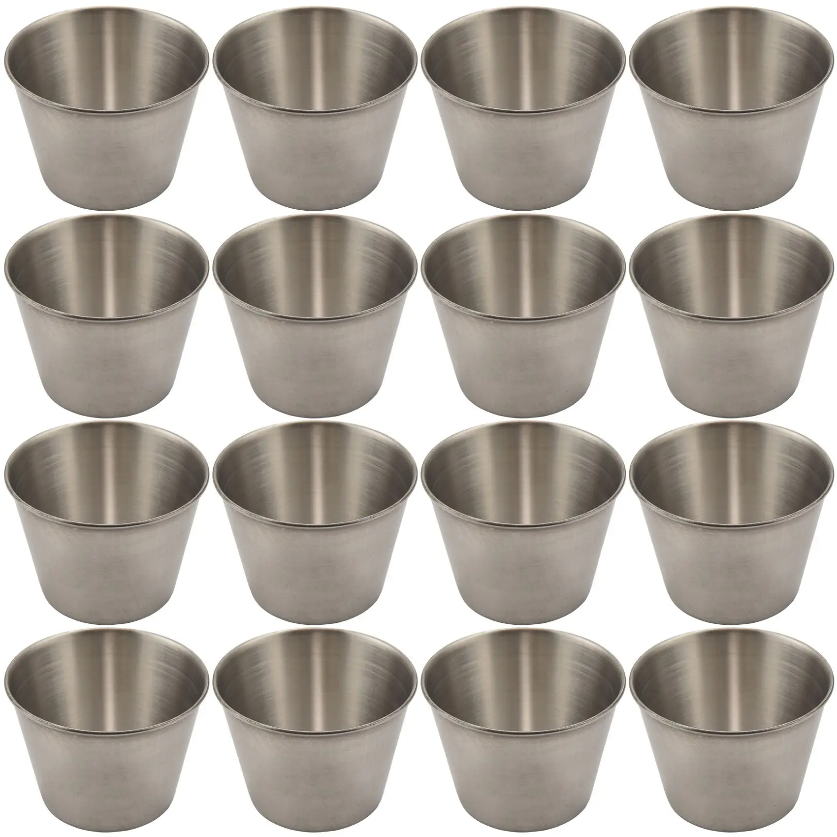 

24 Pack Stainless Steel Condiment Sauce Cups,Commercial Grade Dipping Sauce Cups,Ramekin Condiment Cups Portion Cups