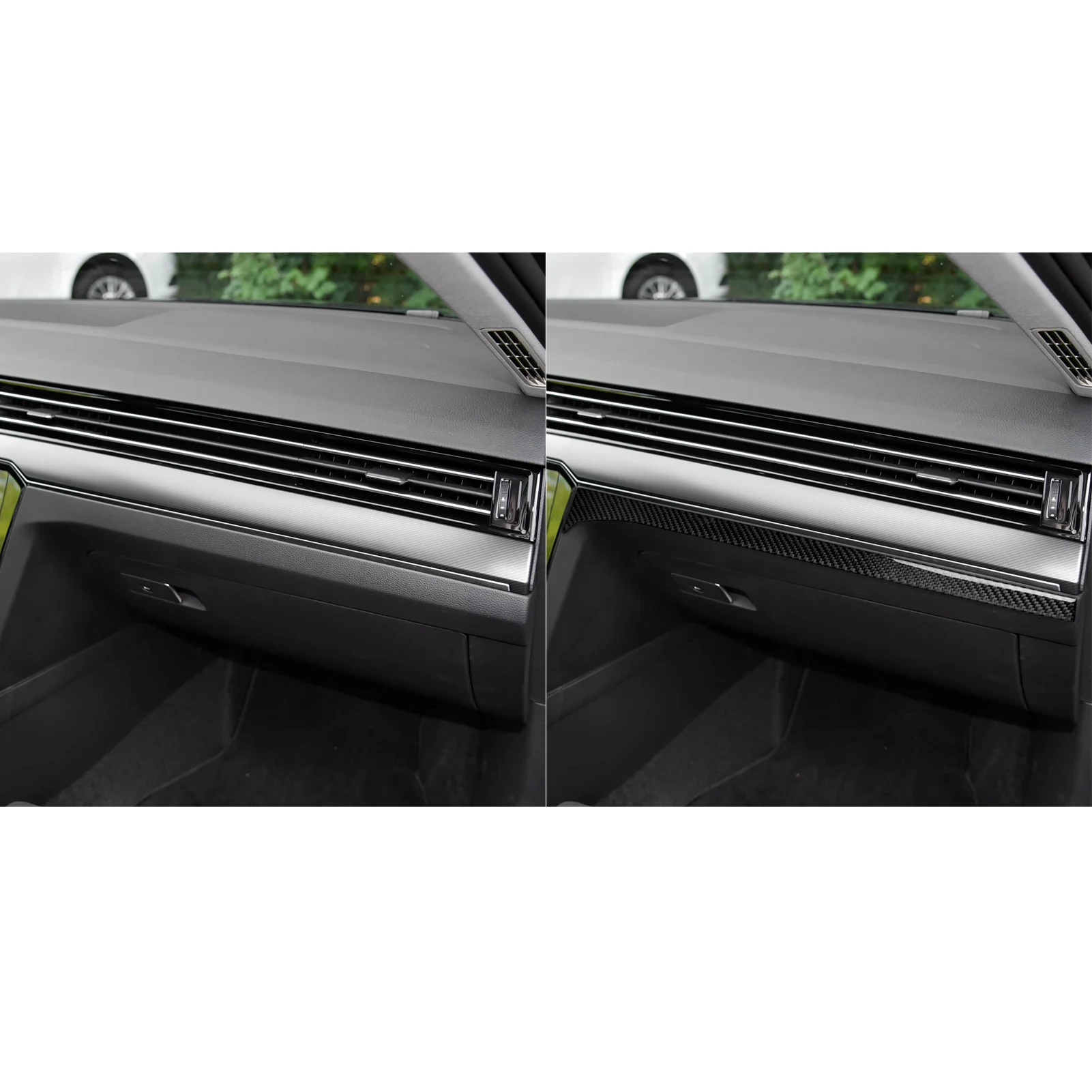 For Volkswagen Magotan CC 2017-2024 Carbon Fiber Co-pilot Instrument Dashboard Panel Cover Trim Car Accessories Interior Sticker view 4