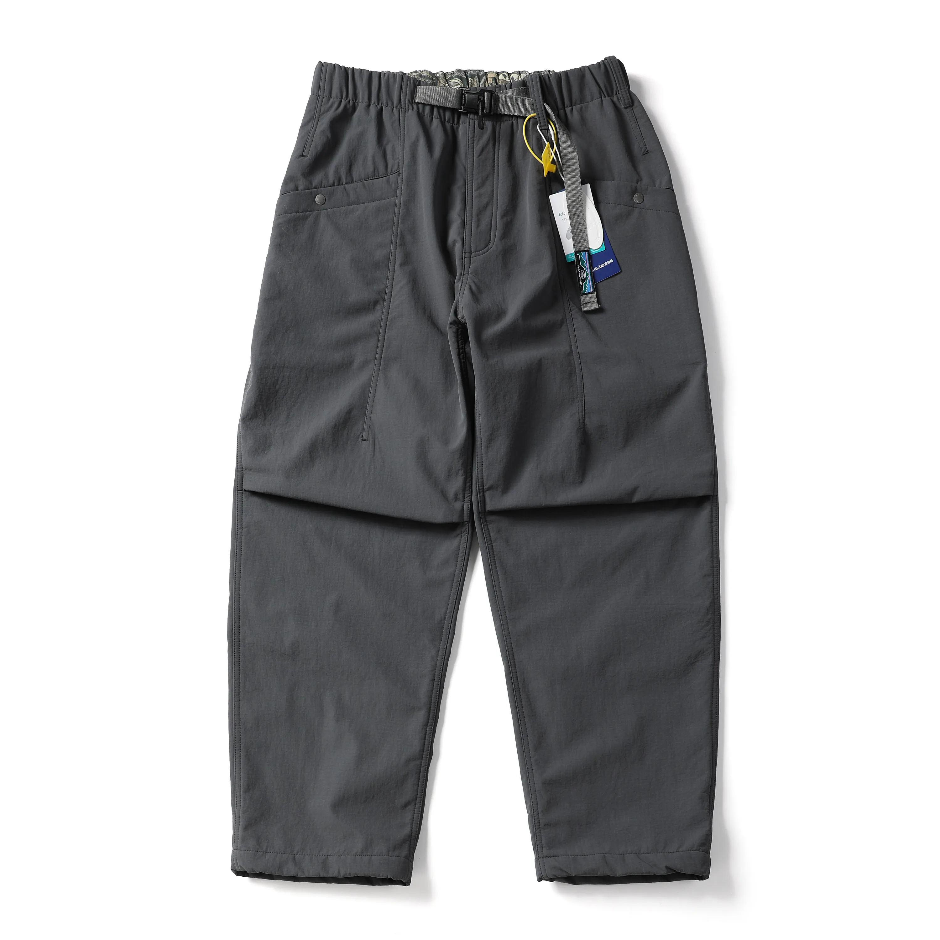 

Men's Winter Fleece-Lined Functional Outdoor Pants Windproof Water-Resistant Wrinkle-Resistant Loose Straight-Leg Ski Pants