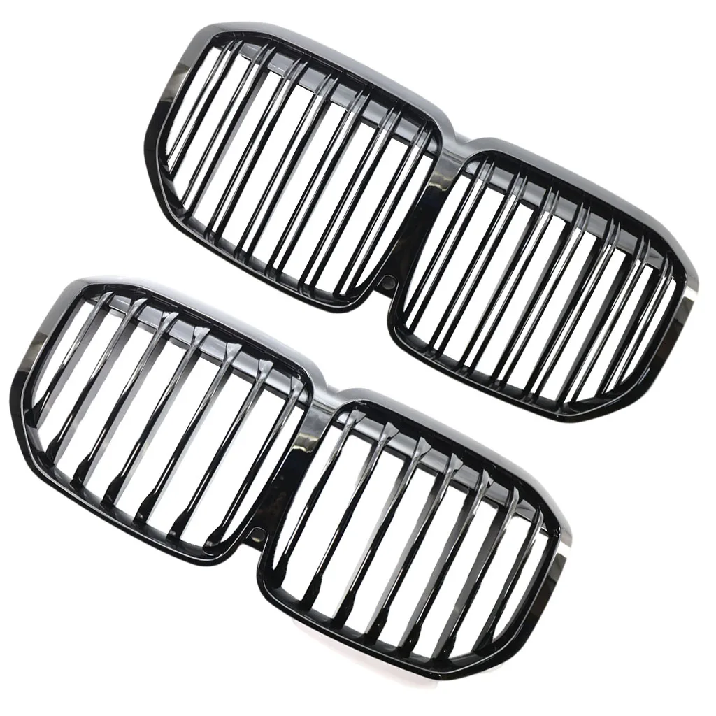 Front Grilles Carbon Frame Bright Grill Body Front Kidney Bumper Grille Fits for G07