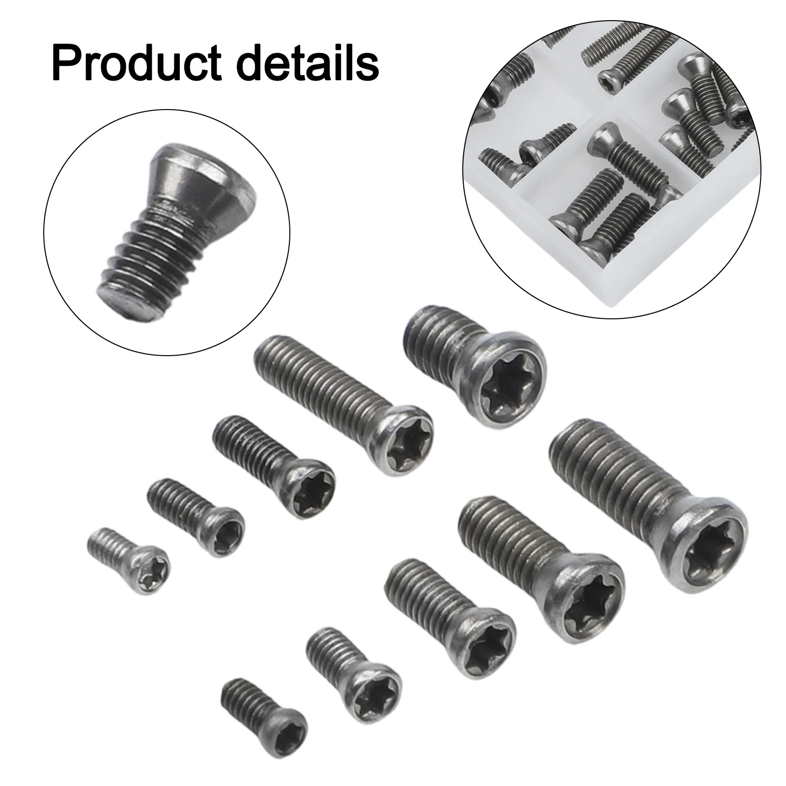 

Anti-vibration Screws CNC Screws Tool Maintenance Carbide Blade Screws Various Thread Types Disassemblable Structure