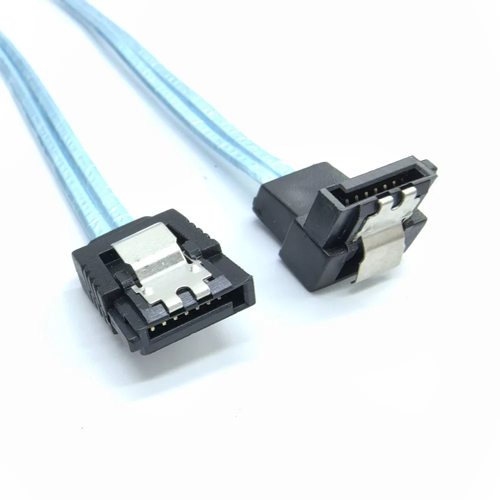 90 Degree SAS Line Dual-Channel SATA 3.0 SATA3 Hard Drive Data ITX Cable 6Gbps 10CM for ITX Mini Host Computer HTPC Mainboard