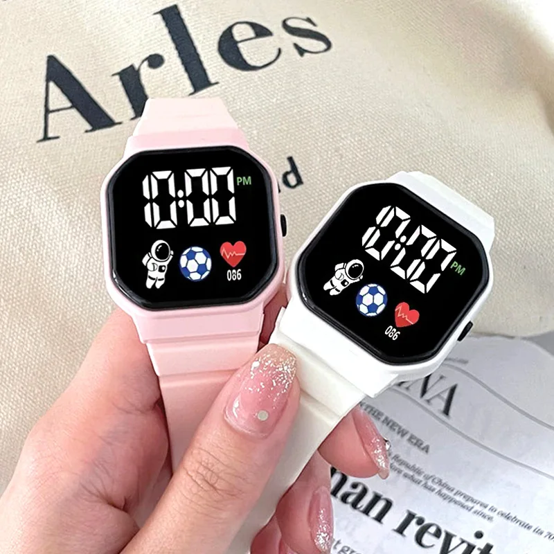 Montre de Sport numérique LED pour enfants, bracelet en Silicone, étanche, électronique, cadeaux pour garçons et filles