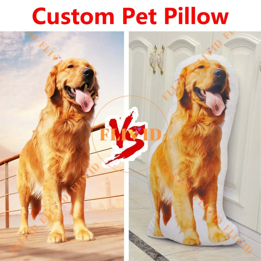 

Customized 3D Pet Dog/Cat Sofa Throw Pillow Custom Animals Pillow Personalized Photo Pillow Memorial Cushion Creative Gift