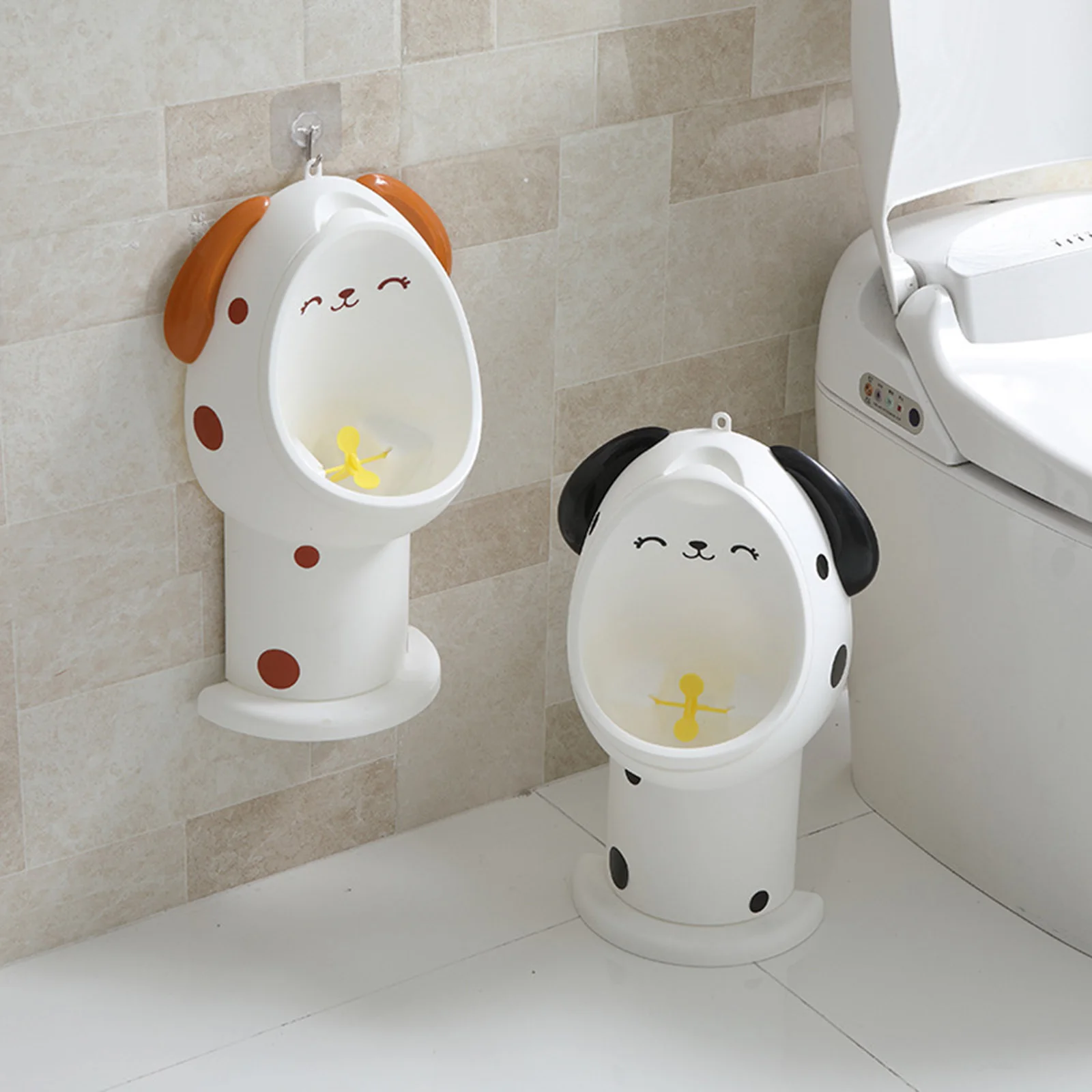 

Cartoon Animal Pee Potty Training Urinal Boy Standing Urinal Sturdy for Kids 1 to 6 Years Old Adjustable Height 3 Levels Lovely