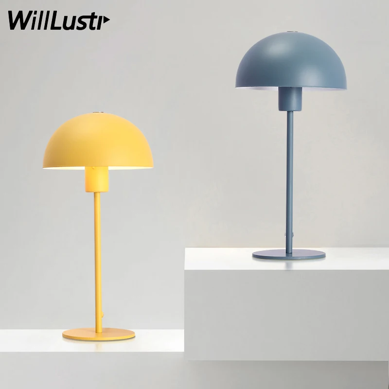 

modern iron table lamp color metal table light living room bedroom table lighting iron shade bedside desk light pink yellow blue