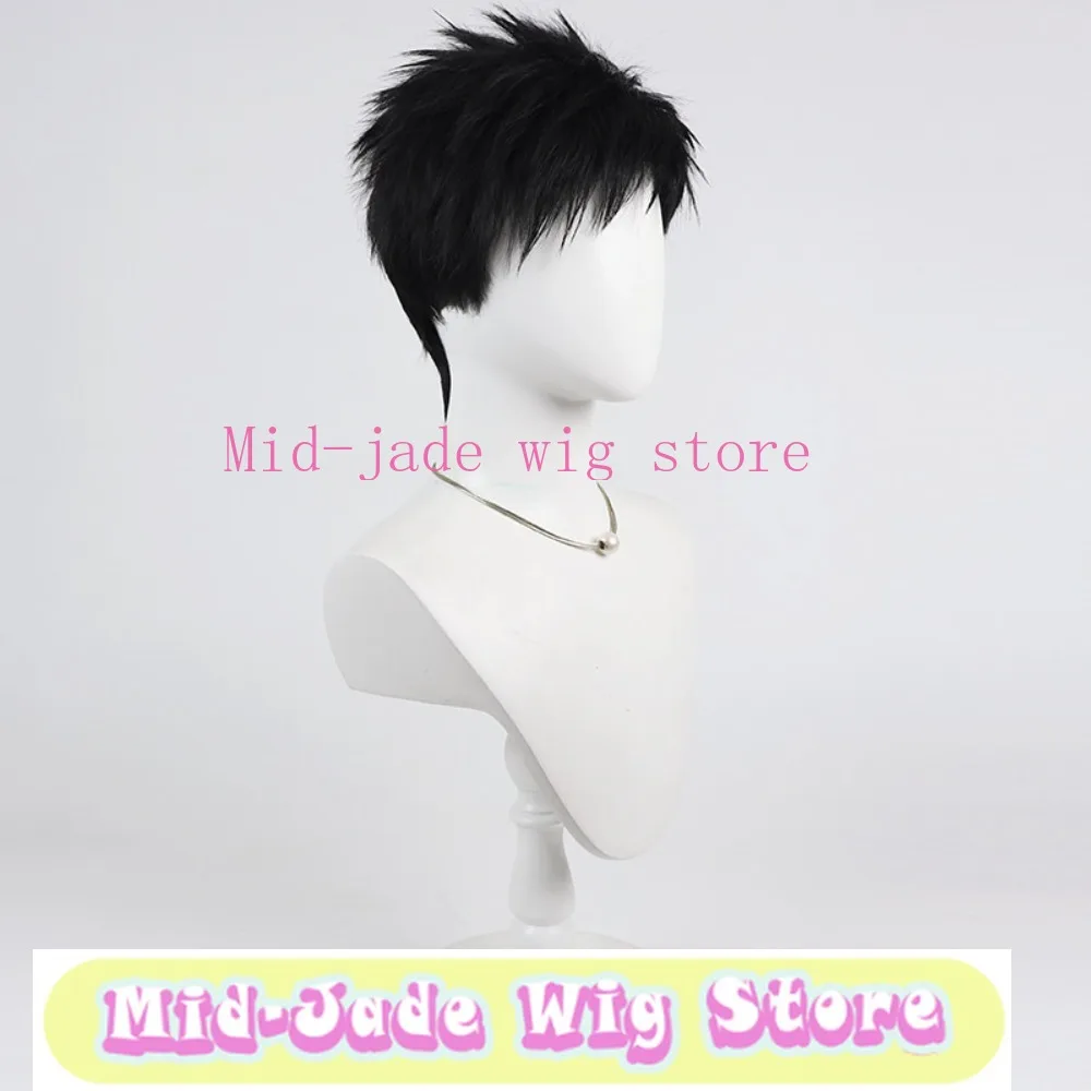 Anime Yashiro Kizuku Black Cosplay Wig Volumized Teased Roots for Fan and Stage