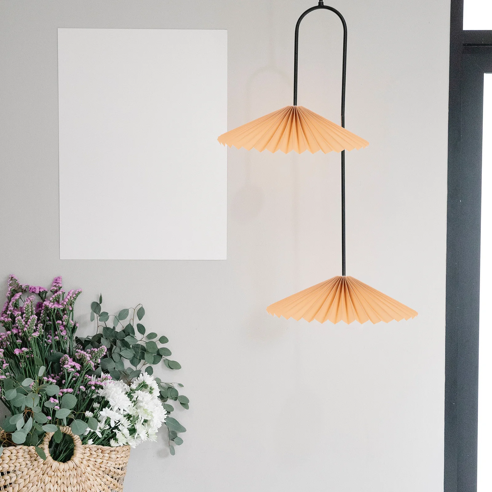 

Декоративный плиссированный абажур для настольной лампы, железный каркас, тканевый плафон, современный маленький сменный светильник для спальни и кабинета