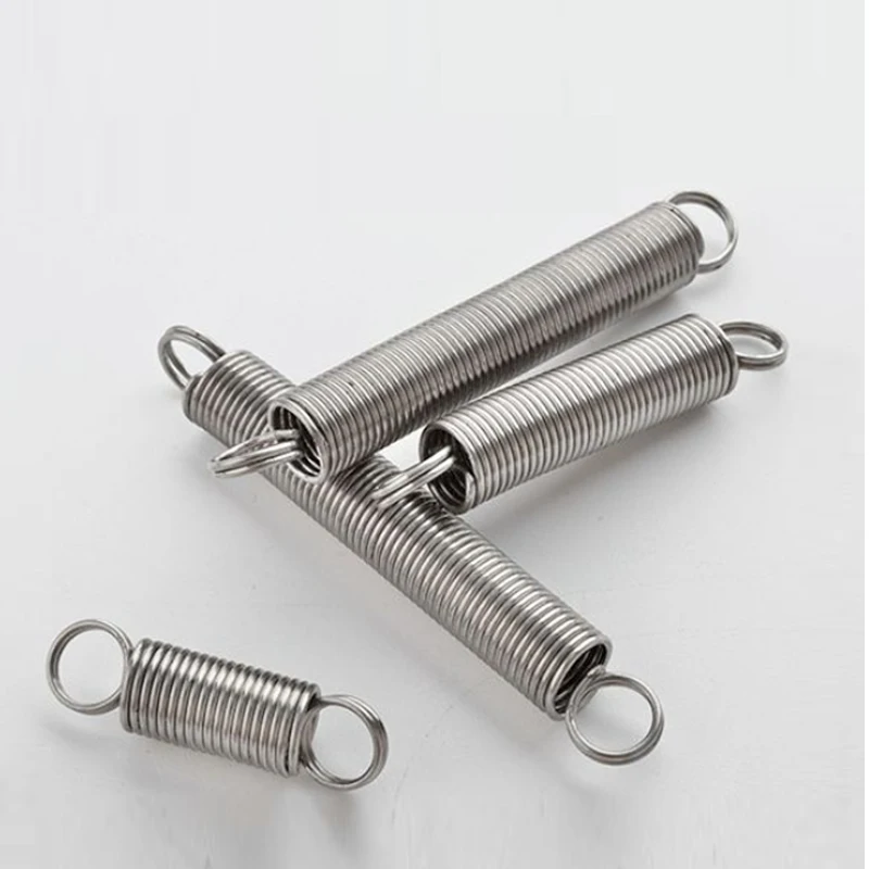 Diâmetro do fio 0.3/0.4/0.5mm tensão da mola de retorno de tensão micro primavera 304 pequena mola de tensão da mola de tensão 10pcs
