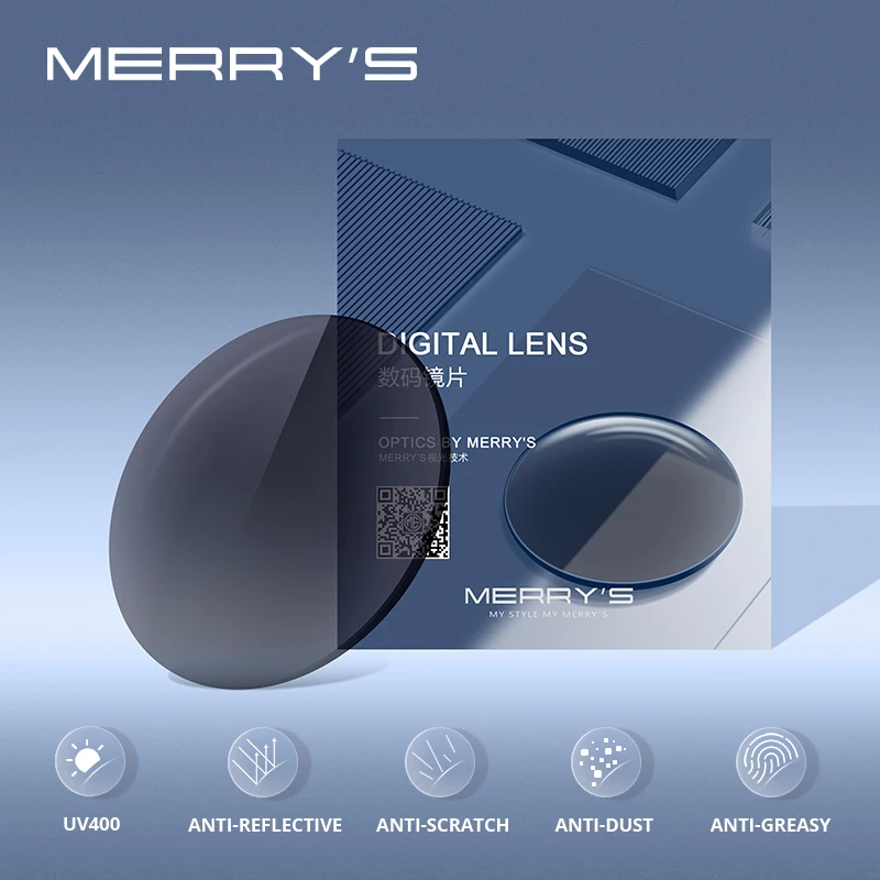 MERRYS Tinted Dyeing R2 Series Progressive Multifocal Lenses Prescription 1.56 1.61 1.67 (ADD +0.75~+3.00)