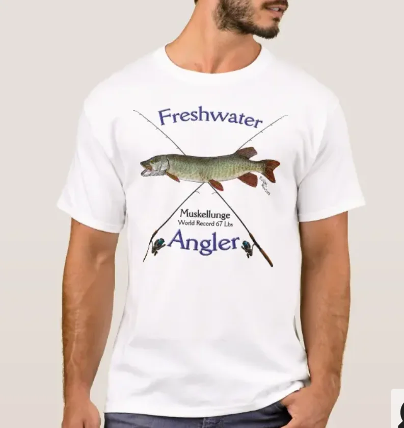 

Muskellunge Freshwater Fishing Fisherman Angler Gift T-Shirt. Summer Cotton Short Sleeve O-Neck Mens T Shirt New S-3XL