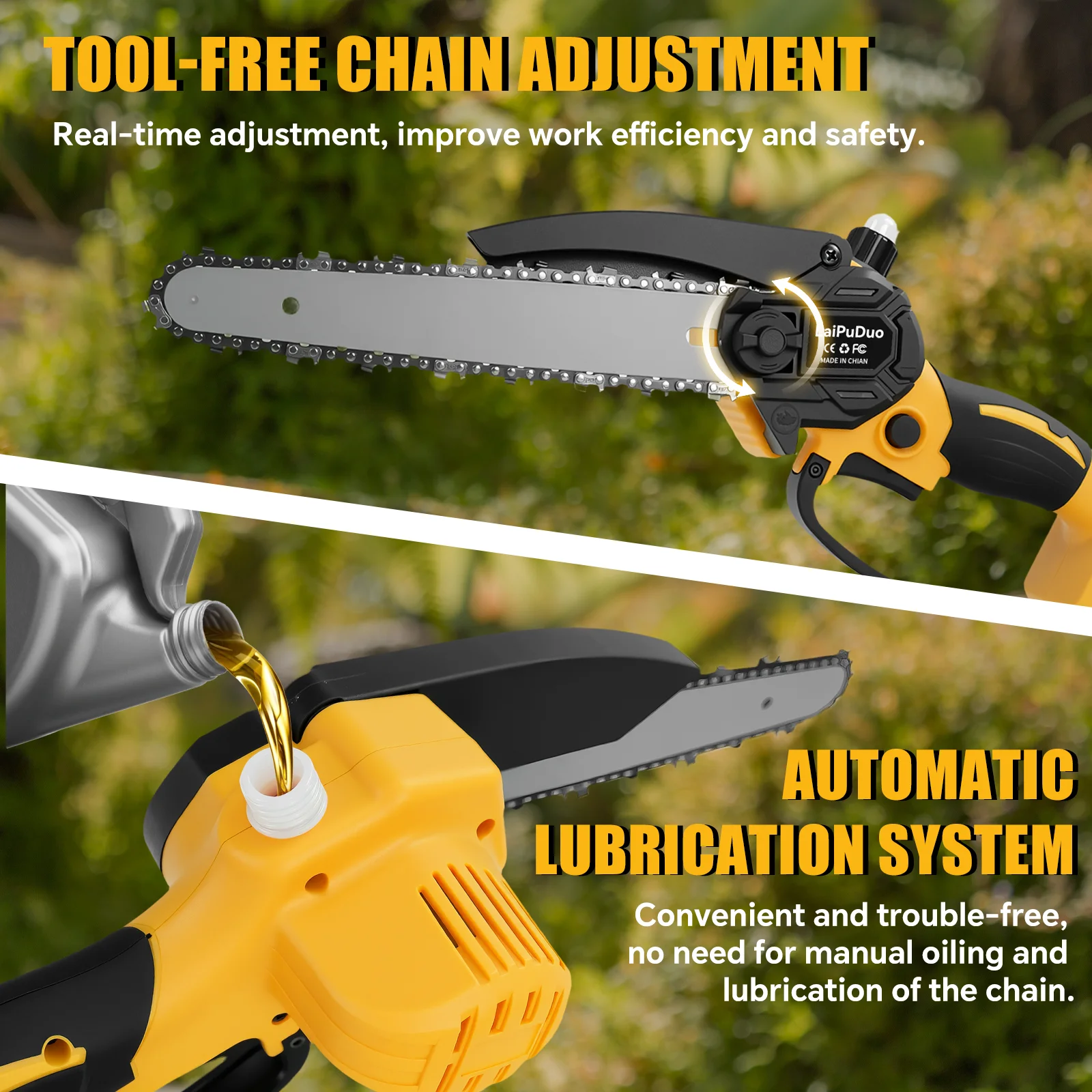 منشار كهربائي صغير بدون فرش 8 بوصة منشار كهربائي لاسلكي يده شجرة المتقلب حديقة أداة السلطة لبطارية ديوالت 20 فولت #6