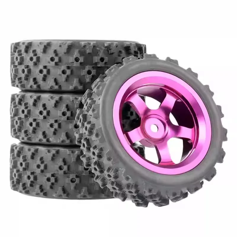 1/10 RC Racing Car Wheels Rally Tire & On Road Tires 12mm Hex dla Tamiya XV01 XV02 TA06 TT01 TT02 PTG2 144001   A959 HPI