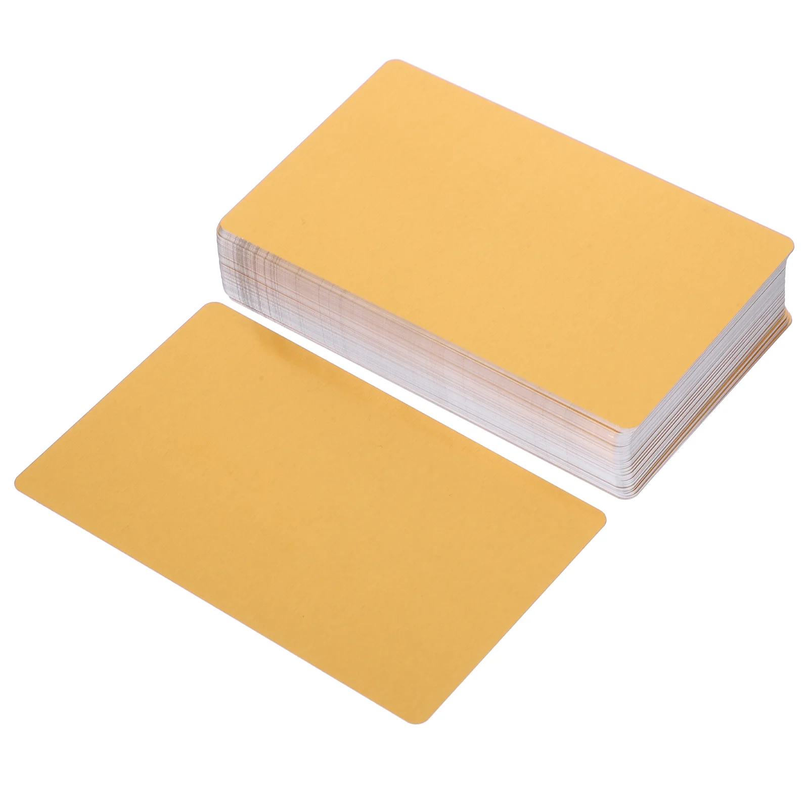 100Pcs Engraved Metal Business Cards Blank Aluminum Sheets DIY Sublimation Name Cards Metal Business Card Blanks