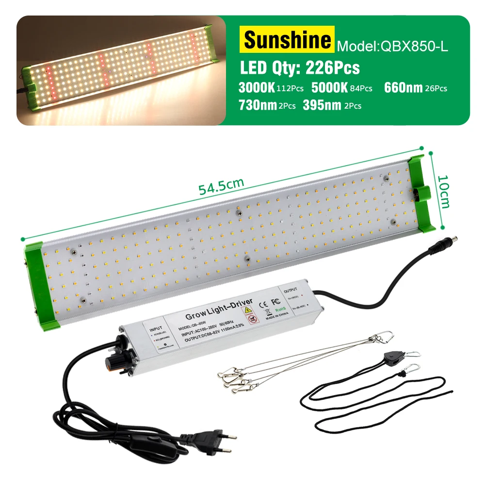 Hunta Vollspektrum-LED-Wachstumslicht LM281B mit hoher Helligkeit für Innengewächshäuser, Hydrokulturpflanzen, Gemüsesähen 3