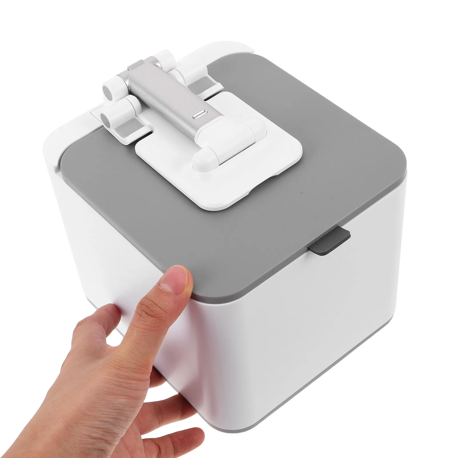 

Trash Can Mobile Phone Holder Office Decor Garbage Desktop Small Cute Mini Multifunction