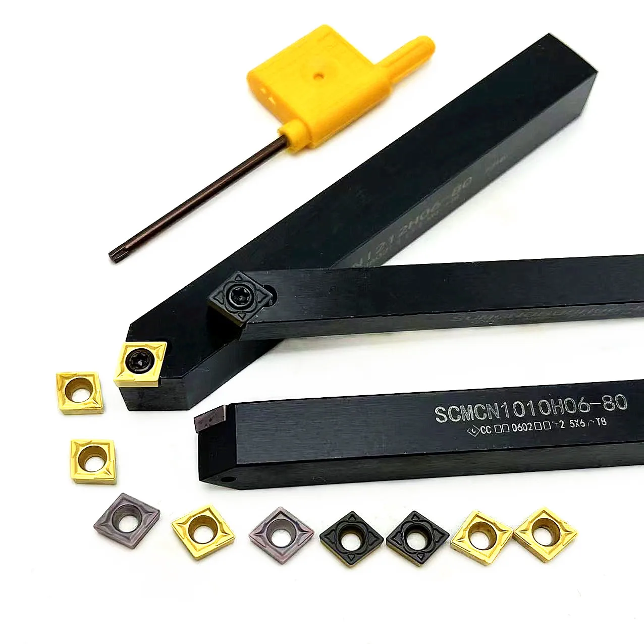 Utensile per tornitura esterna SCMCN0808 SCMCN1010 SCMCN1212H06-80 50 ° per CCMT060204 VP15TF inserti in metallo duro utensili da taglio per tornio