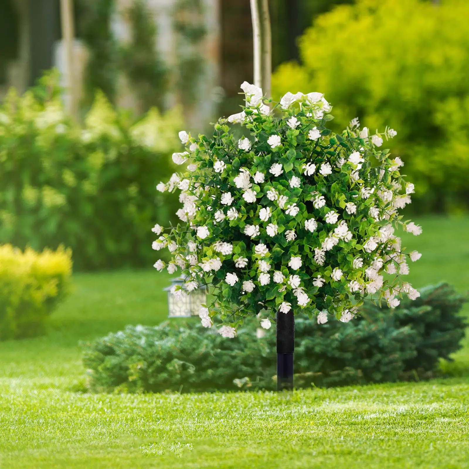 Garden Artificial Flower Ground Stake Ornament Simulation Gypsophila Memorial Flowers Garden Spring Summer Party Pathway