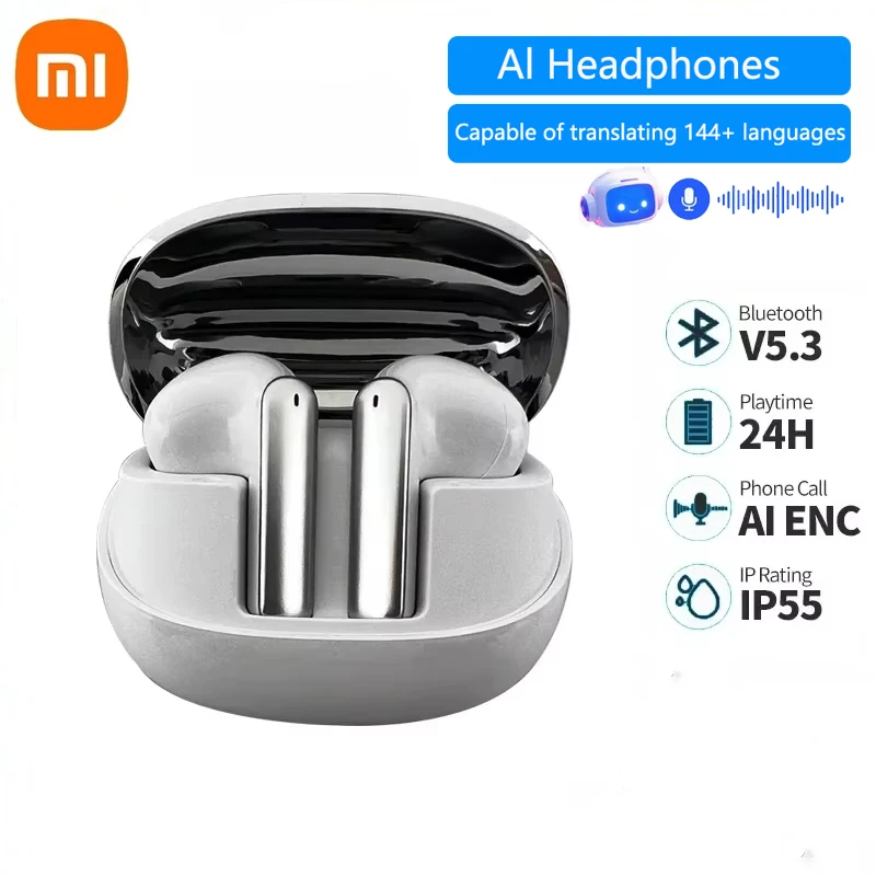 XIAOMI-Buds4 pro ai-Bluetoothワイヤレスヘッドセット,アクティブノイズキャンセリング,翻訳ヘッドセット