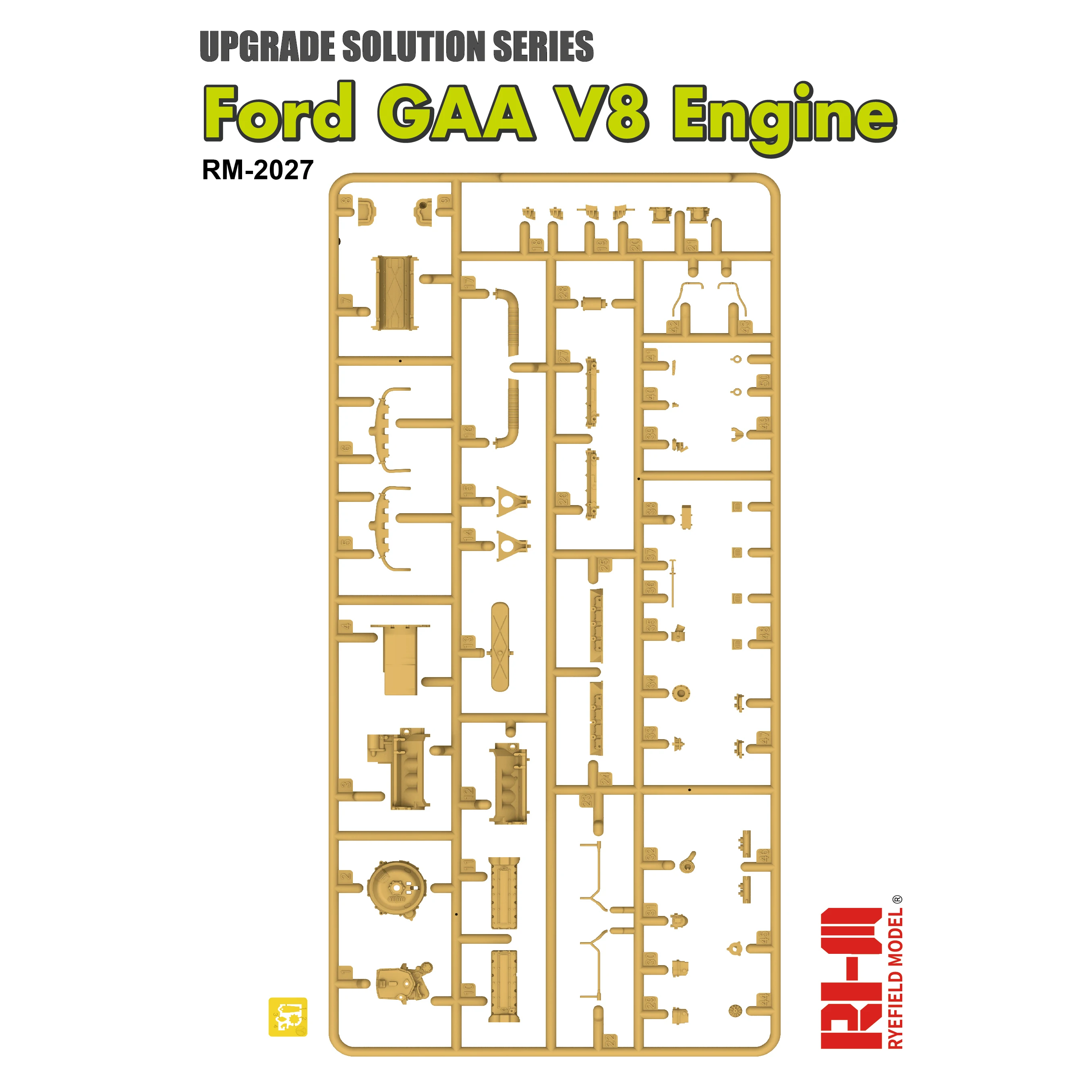 Ryefield model RM-2027 Sherman Tank Ford GAA V8 Engine standalone version 1/35