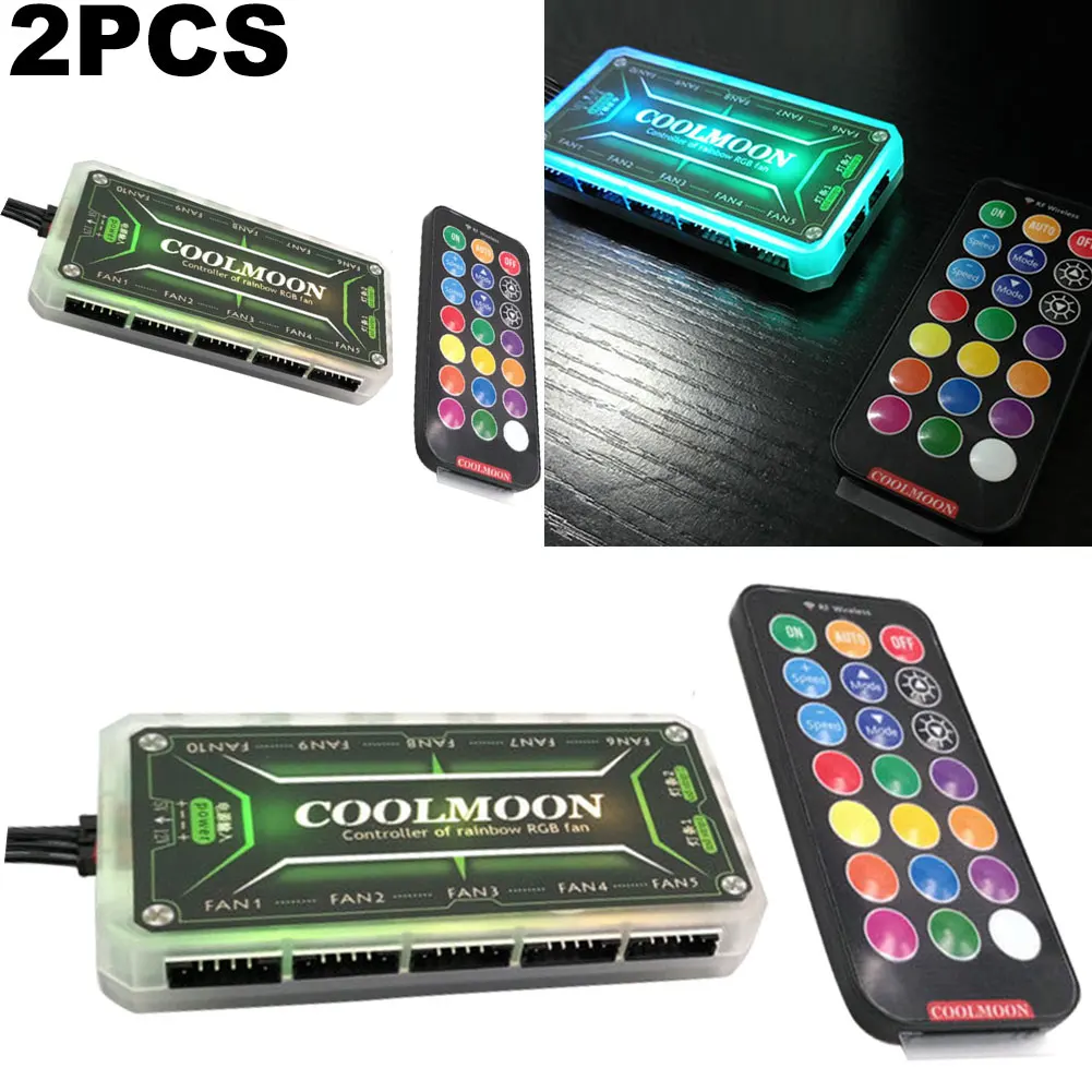 

2Pcs RGB Remote Controller DC12V 5A LED Color Intelligent Controller