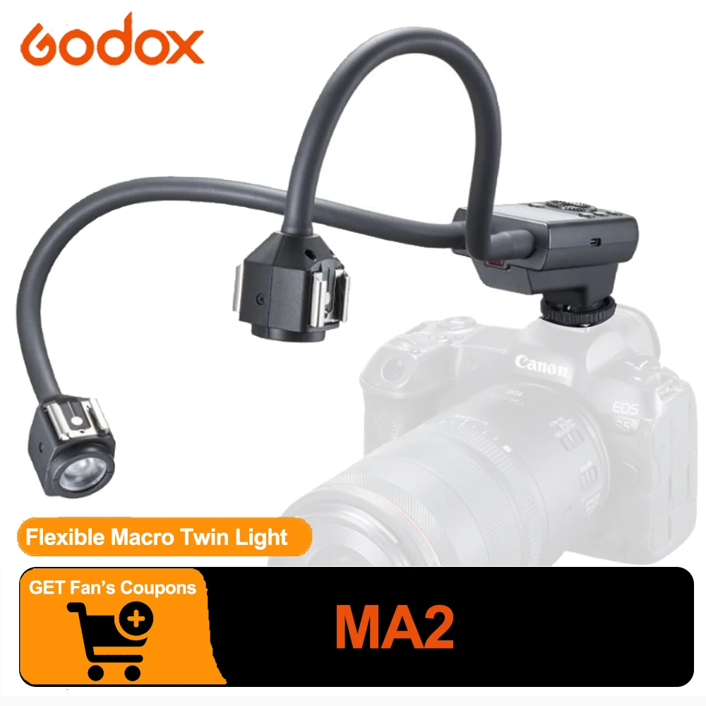 Godox MA2 Flexible Macro Twin Light Compatible with Optional Godox Flashes