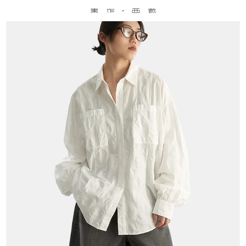 

Universal Matching Formula ~ 2025 Autumn New Women's Pleated Salt Shrink Puff Sleeve Shirt Versatile Slimming Long Sleeve Designer Top