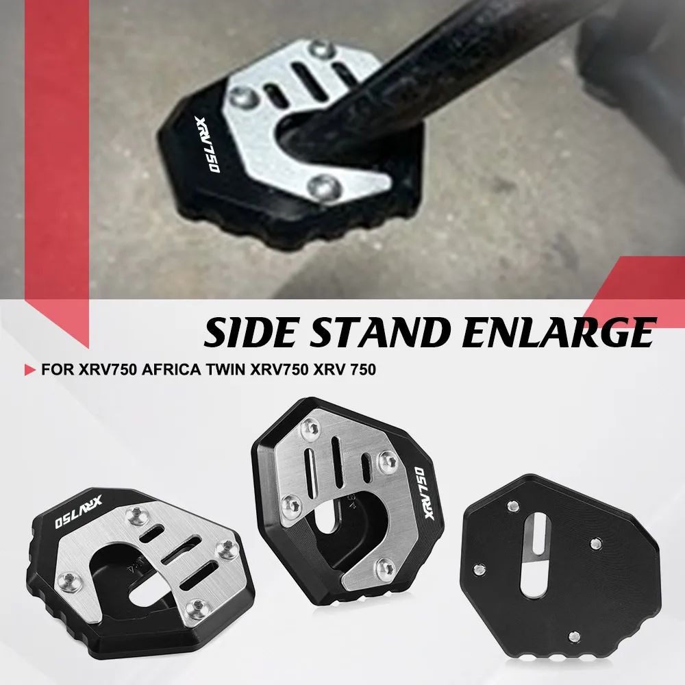 

Motorcycle Accessories FOR HONDA XRV750 AFRICA TWIN XRV750 XRV 750 CNC Flat Foot Side Stand Enlarge Extension Kickstand Plate