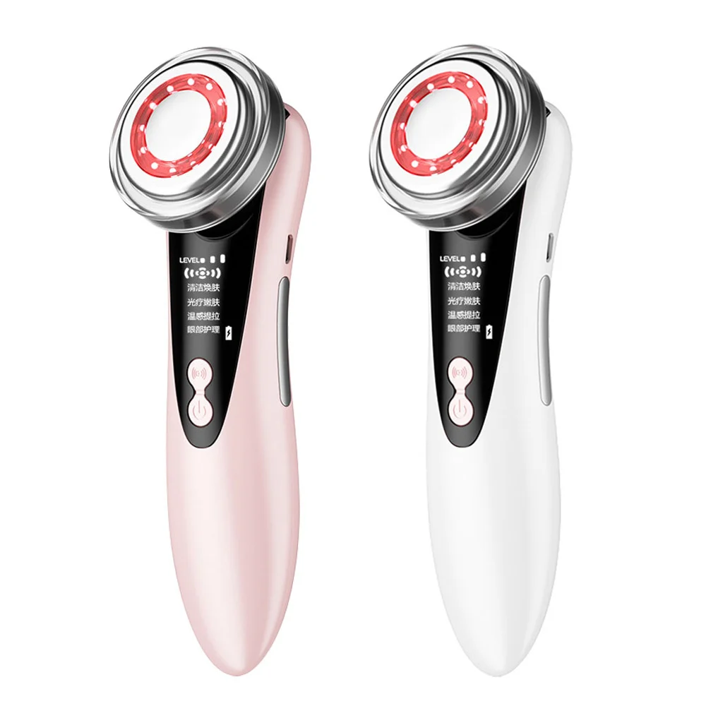 Ultrasonic Skin Care Tools Facial Massager Red Phototherapy Skin rejuvenation Cryotherapy Face Care Spa Slimming Beauty Tool