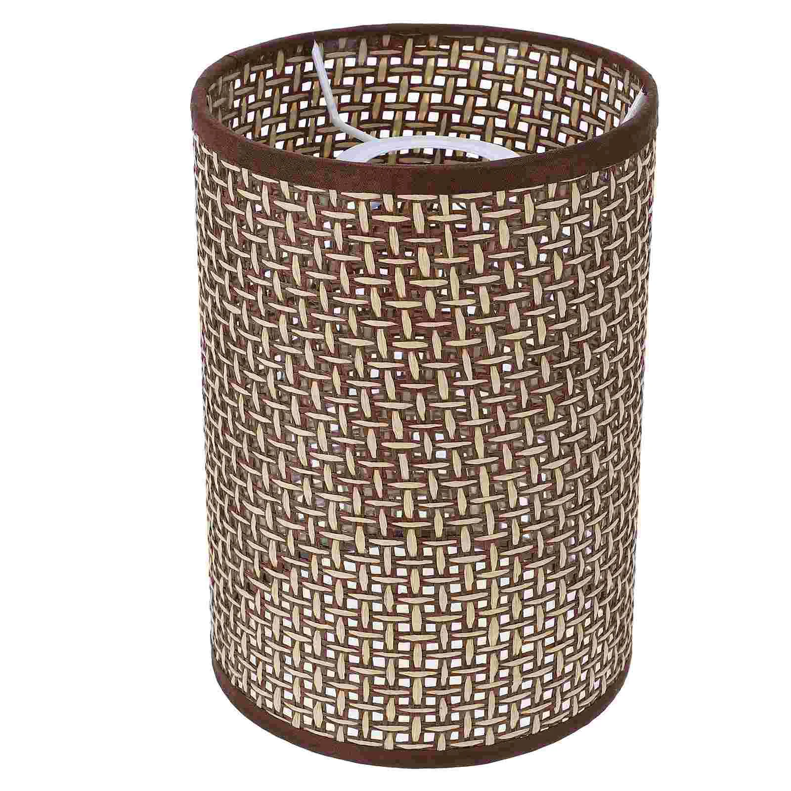 

Rattan Lamp Shade For Table Lamp E14/E27 Base Replacement Lamp Shade Cover rattan lamp shades for table lamps