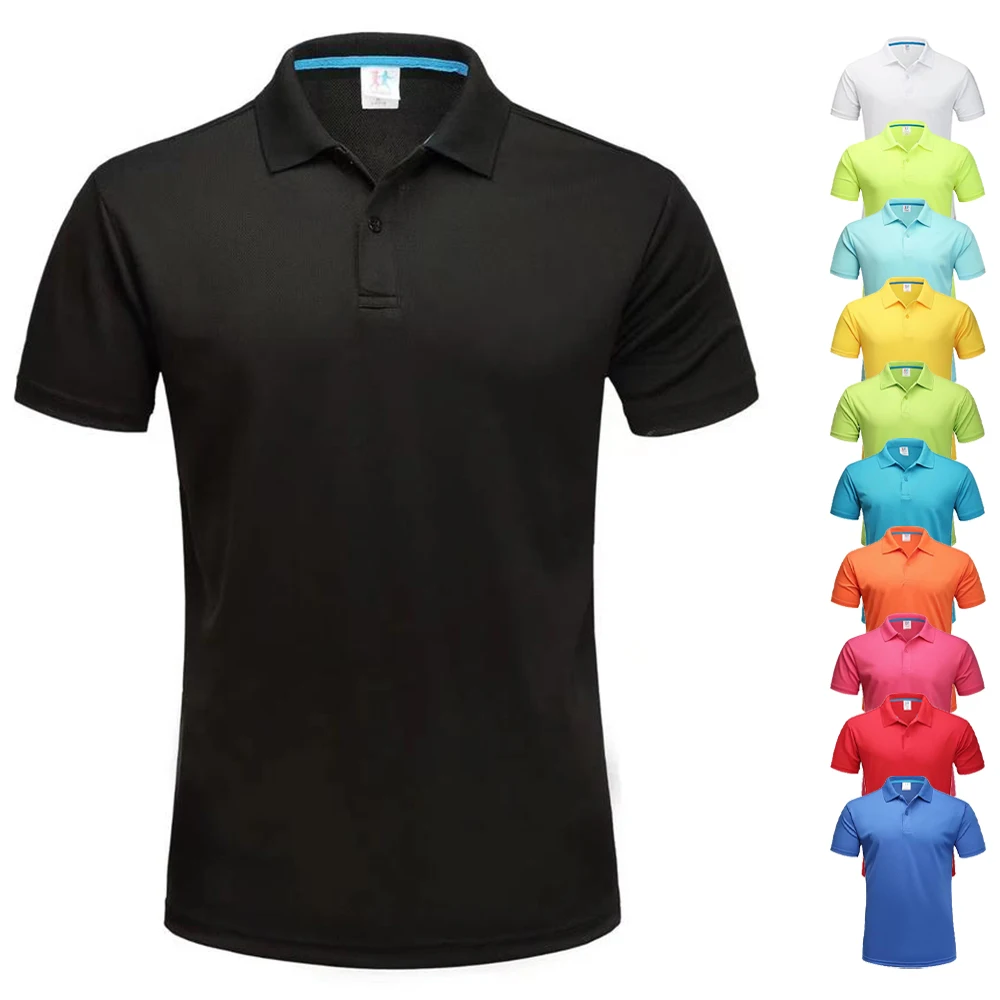 Men Golf Polo Shirt Dry Fit Sports Tshirt Polyester Running Shirt Quick Dry T-shirts For Men Playeras Polos Pour Hommes