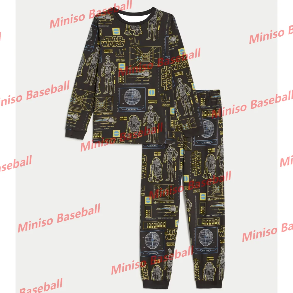 2025 Star-War 3D Printed Pajamas Set Cartoon Pyjamas Miniso Disney Design Cartoon Anime Fans Exclusive Gift Adults Kids