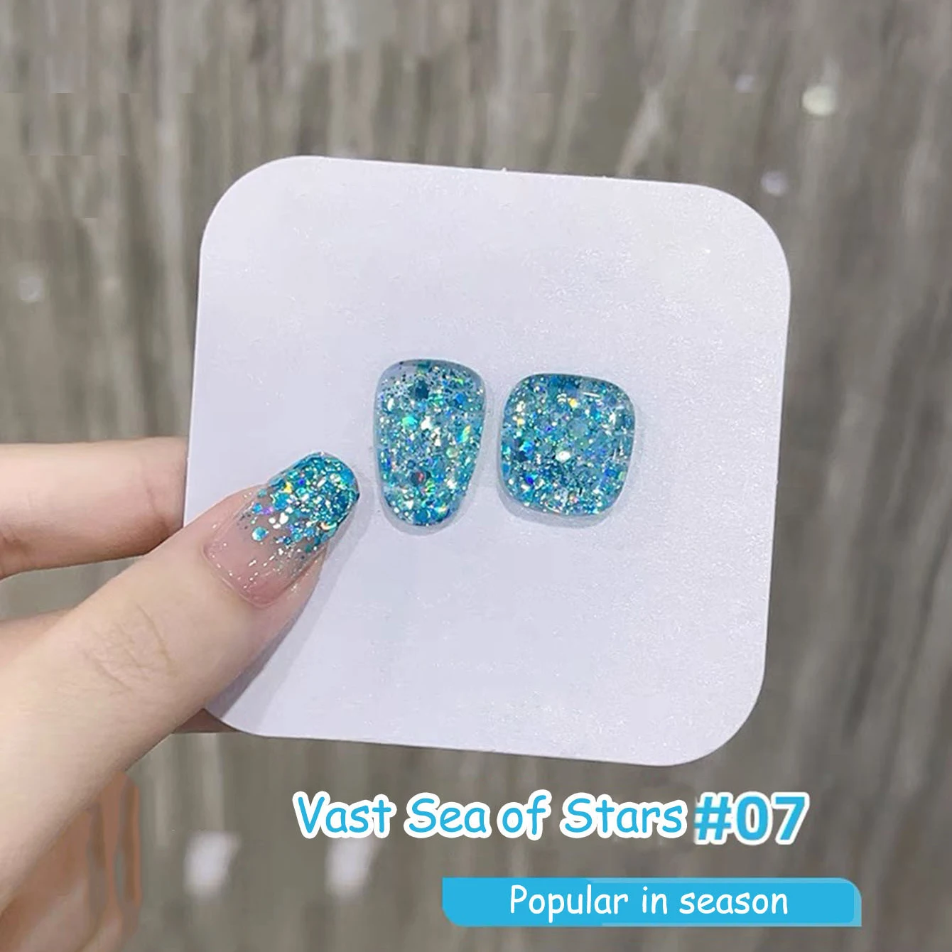 1-12 pièces PSK automne hiver ongles bleu rouge paillettes Gel vernis à ongles adhésif paillettes éclaté Flash populaire blanchiment ongles fournitures