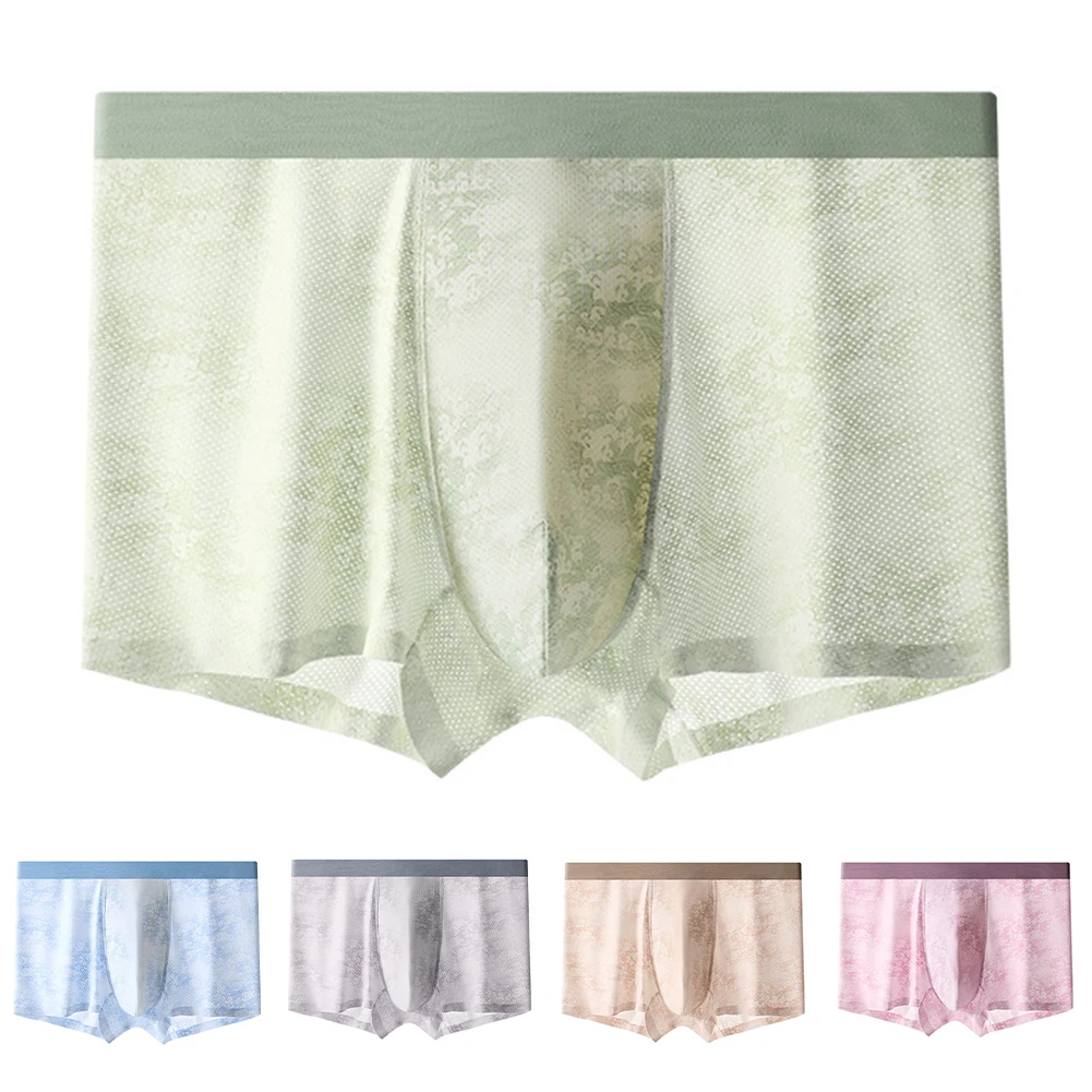 

For Athletic Activities Ice Silk Underwear Soft Breathable Underwear For Men Boxershorts Breathable Underpants