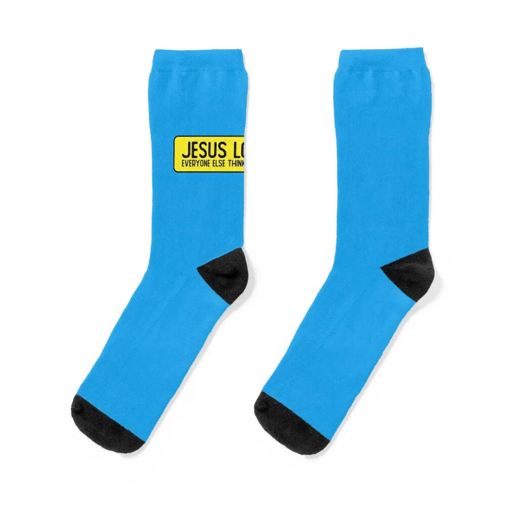 

Jesus Loves You Everyone Else Thinks You&x27;re An Asshole Cool Bumper Sticker Socks hiphop floor Socks For Women Men's