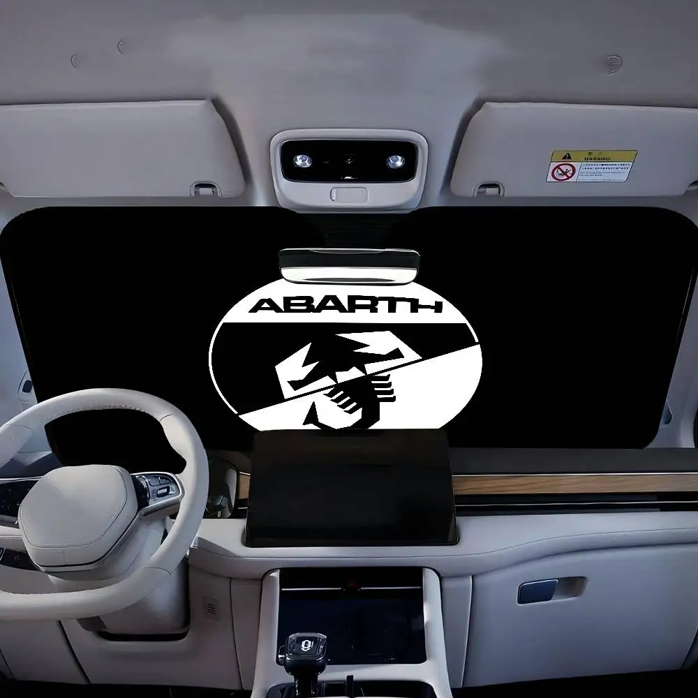 Bath Mats A-AbarthS-S Windshield Sunshade Anime Cute Car Front Windshield 70x130cm Sun Visor Heat Reflector