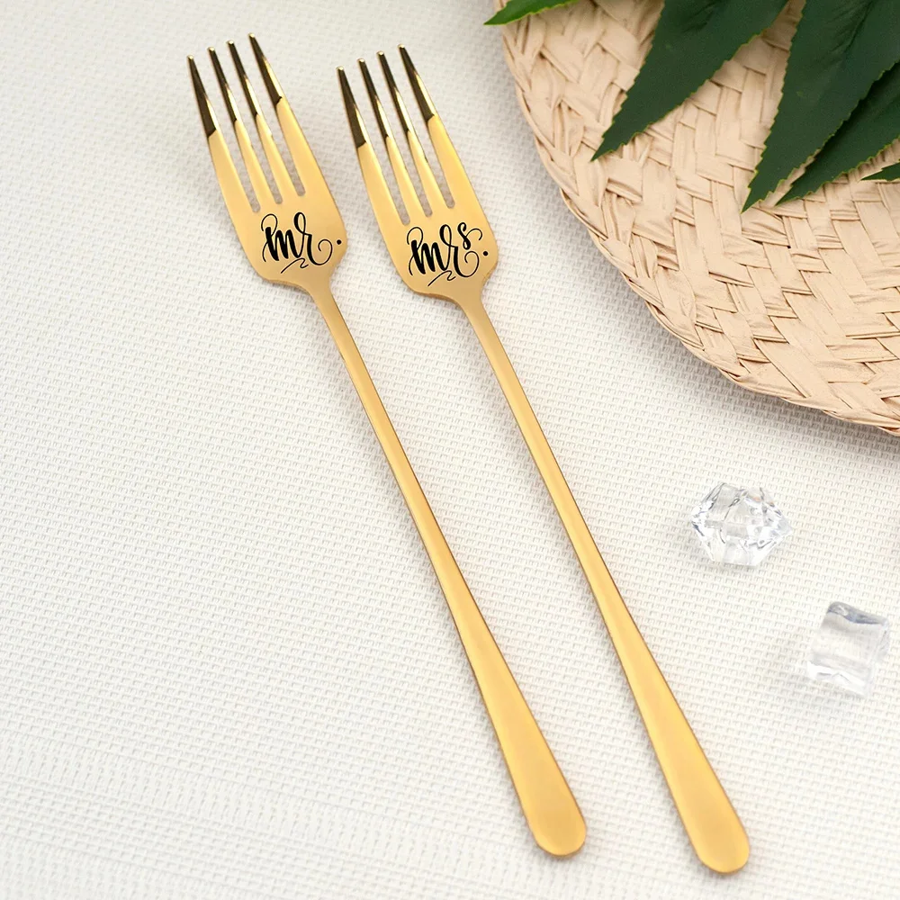 Custom Wedding Champagne Cake Cutting Set Anniversary keepsake for Mr&Mrs Stainless Steel Knife Shovel and Forks Party Gift