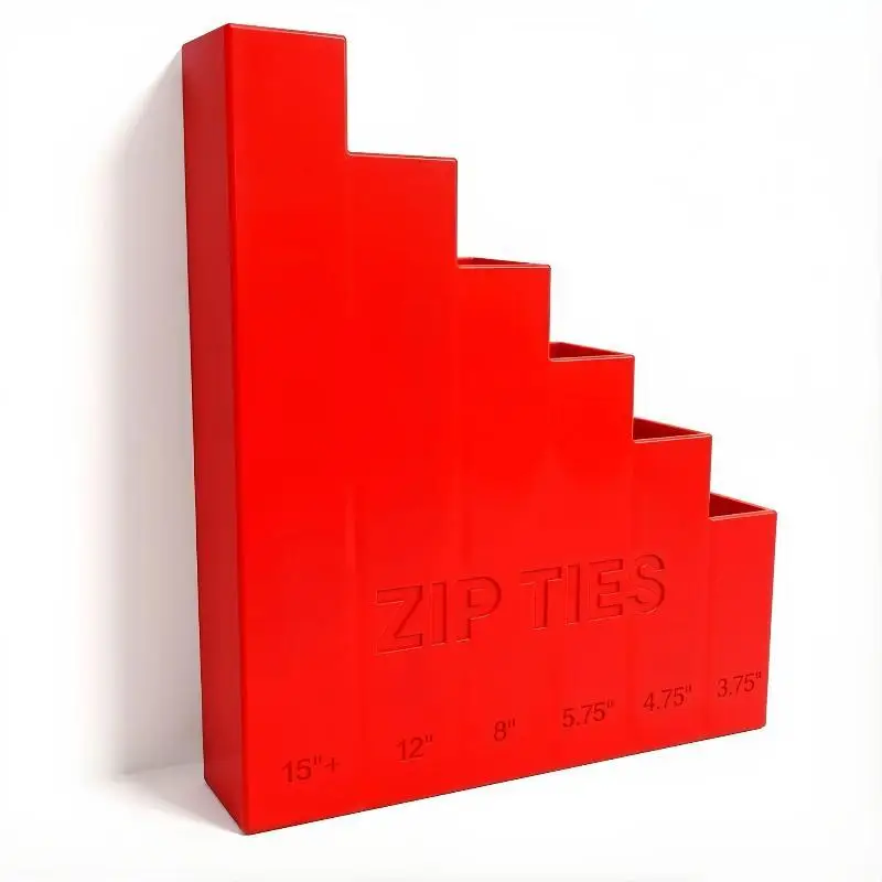 5-stufiger Wandhalter für Kabelbinder, einfach zu installierender Kabelbinder-Organizer für die Werkzeugaufbewahrung in der Garage. – Detail 5