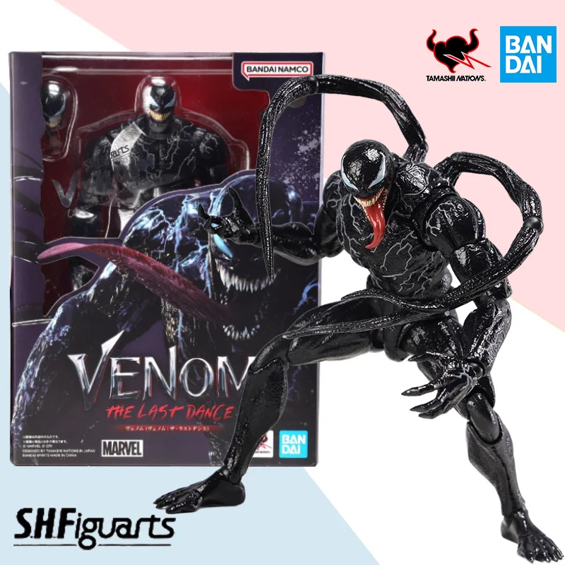 

Bandai original SHFiguarts SHF MARVEL VENOM THE LAST DANCE anime full action figure model collection toy gift for children